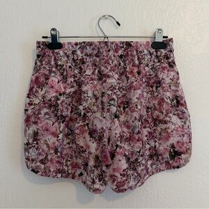 Floral Lululemon shorts